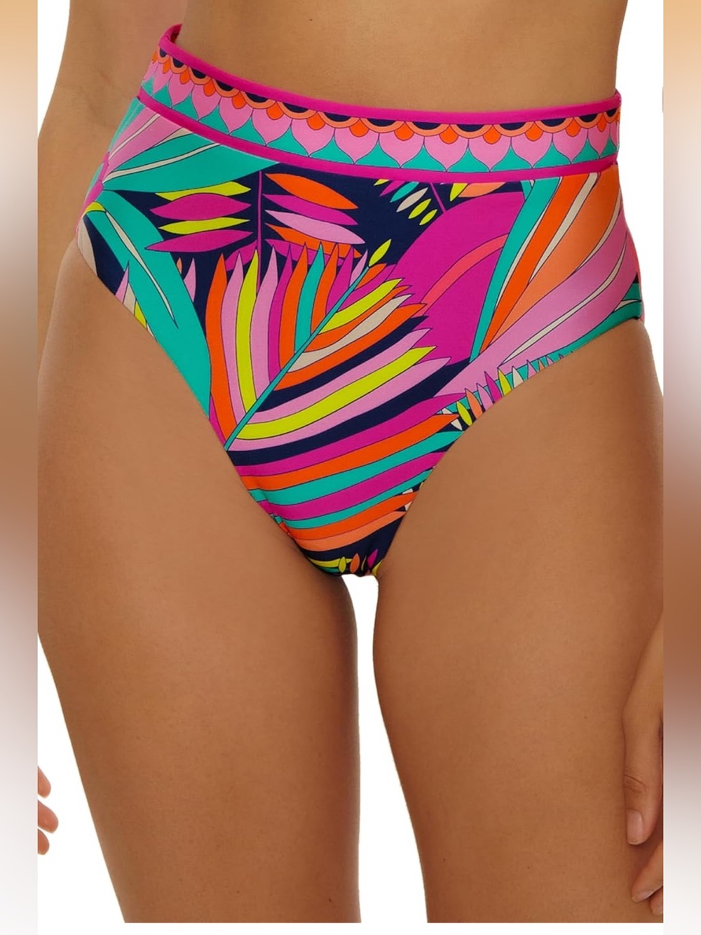 Trina Turk Paralia High Waist Bikini cheeky coverage Bottom 4. 2509/bb13-6